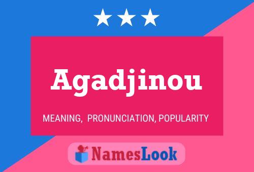 Agadjinou Name Poster