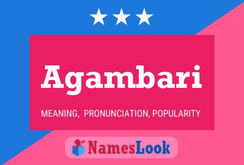 Agambari Name Poster