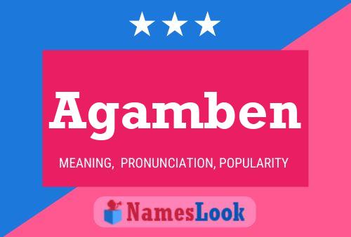 Agamben Name Poster