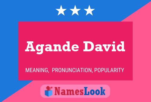 Agande David Name Poster