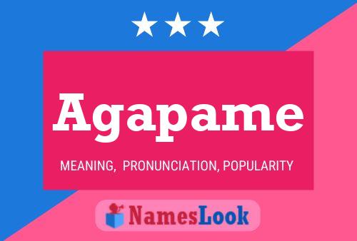 Agapame Name Poster