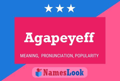 Agapeyeff Name Poster