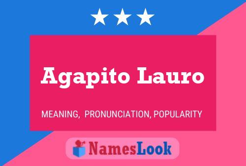 Agapito Lauro Name Poster