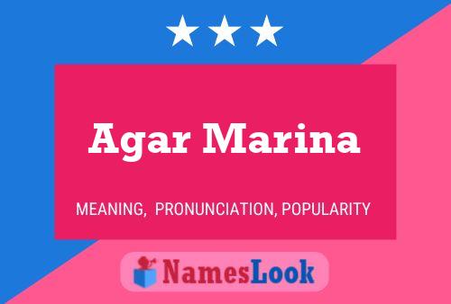 Agar Marina Name Poster