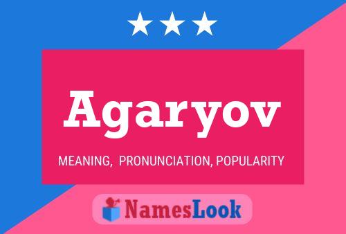 Agaryov Name Poster