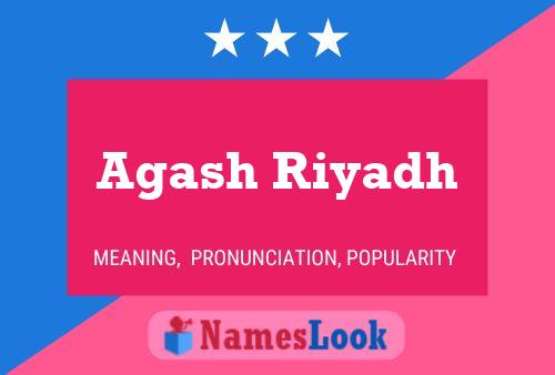 Agash Riyadh Name Poster