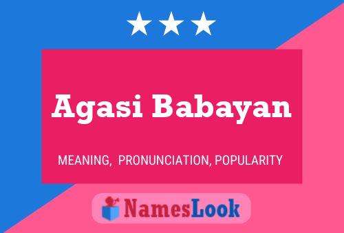 Agasi Babayan Name Poster