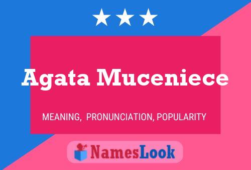 Agata Muceniece Name Poster