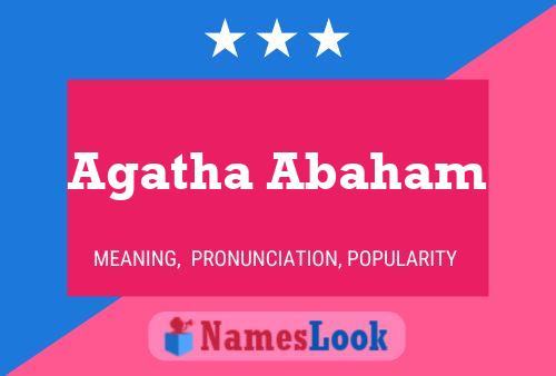 Agatha Abaham Name Poster