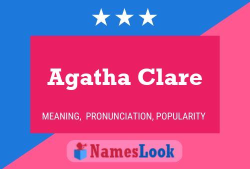 Agatha Clare Name Poster