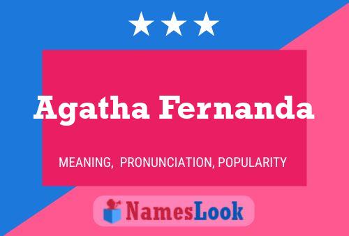 Agatha Fernanda Name Poster