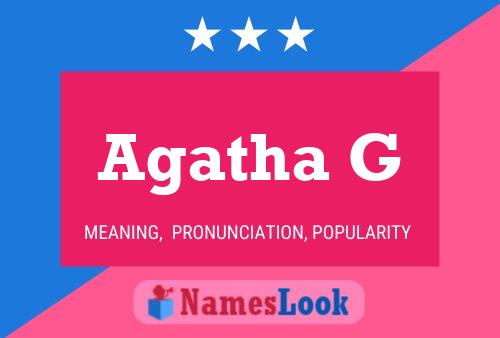 Agatha G Name Poster