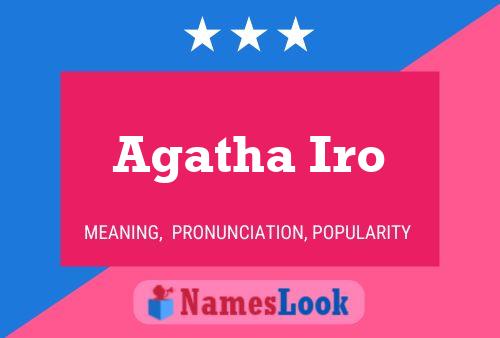 Agatha Iro Name Poster