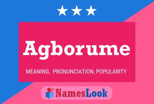 Agborume Name Poster