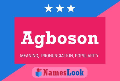 Agboson Name Poster