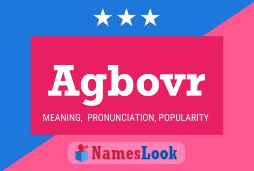 Agbovr Name Poster