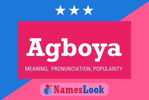 Agboya Name Poster