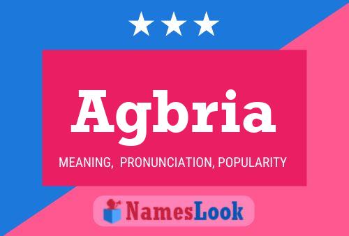 Agbria Name Poster