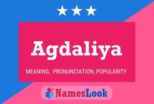 Agdaliya Name Poster