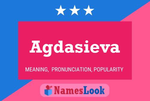 Agdasieva Name Poster