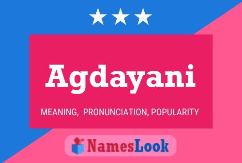 Agdayani Name Poster