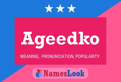 Ageedko Name Poster