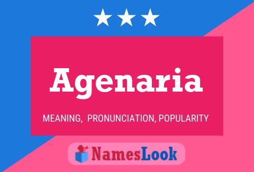 Agenaria Name Poster