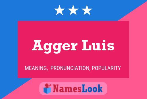 Agger Luis Name Poster