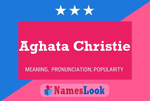 Aghata Christie Name Poster