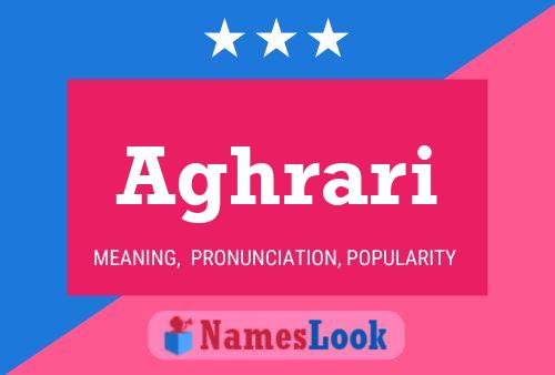 Aghrari Name Poster