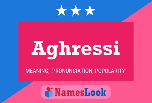 Aghressi Name Poster