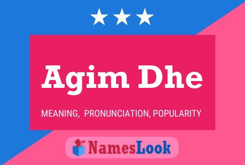 Agim Dhe Name Poster