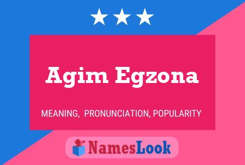 Agim Egzona Name Poster