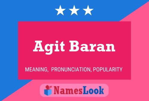 Agit Baran Name Poster