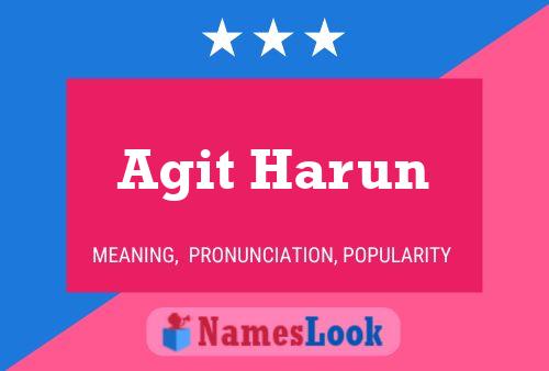 Agit Harun Name Poster