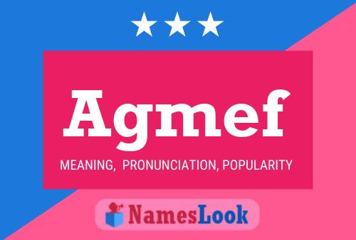 Agmef Name Poster