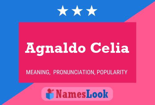 Agnaldo Celia Name Poster