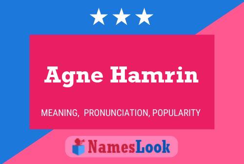 Agne Hamrin Name Poster