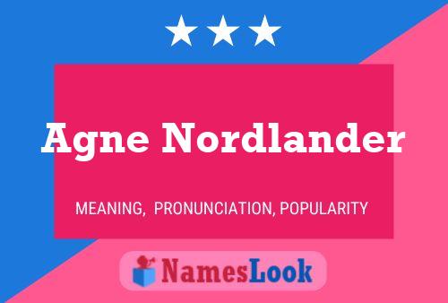 Agne Nordlander Name Poster