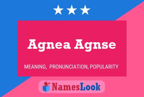 Agnea Agnse Name Poster