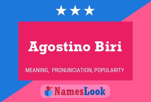 Agostino Biri Name Poster