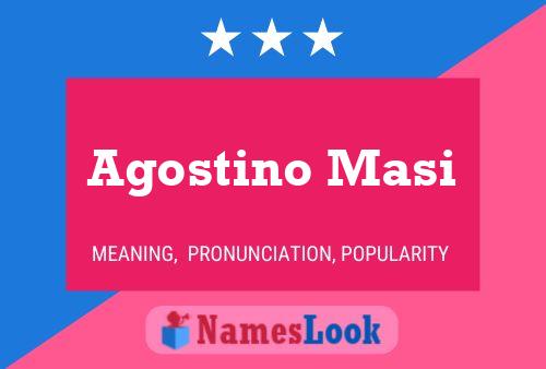 Agostino Masi Name Poster