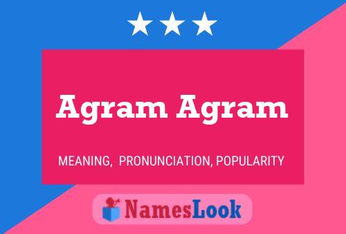 Agram Agram Name Poster