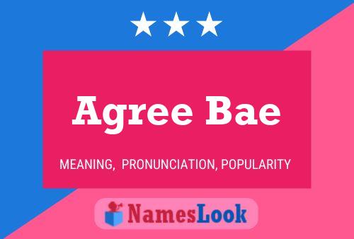 Agree Bae Name Poster