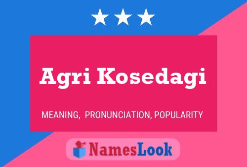 Agri Kosedagi Name Poster