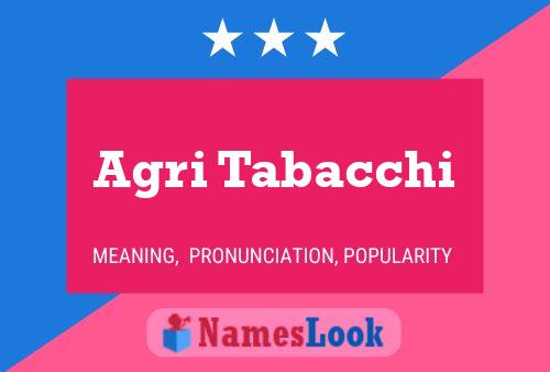 Agri Tabacchi Name Poster