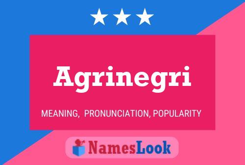 Agrinegri Name Poster