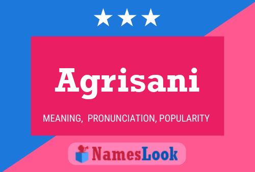 Agrisani Name Poster