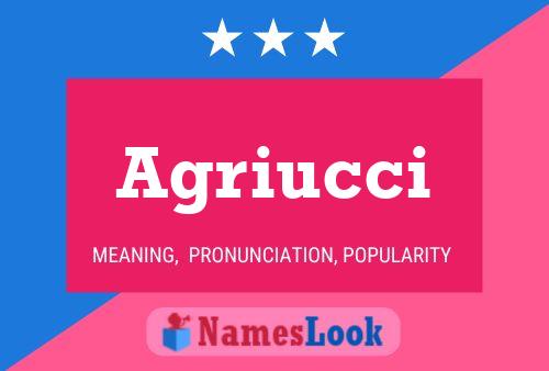 Agriucci Name Poster