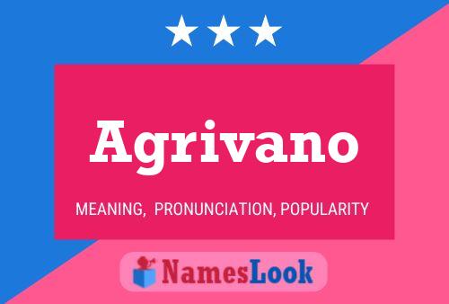 Agrivano Name Poster